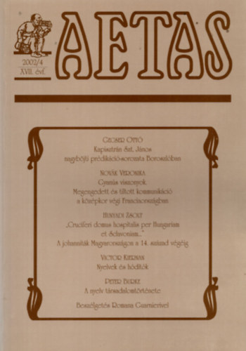 Aetas - T�rt�nettudom�nyi Foly�irat (2002-4)