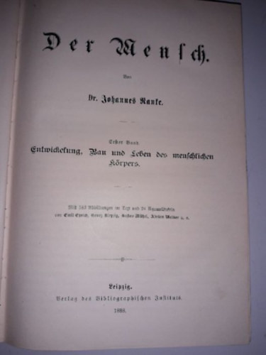 Dr. Johannes Ranke - Der Mensch II.
