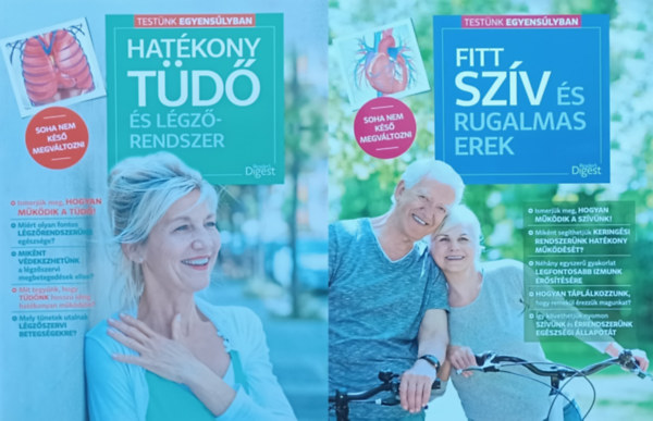 Piotr Wierzbowski  (szerk.) �sm�ny Lilla (szerk.) - 2 db k�nyv a Reader's Digest Test�nk egyens�lyban sorozatb�l: Fitt sz�v �s rugalmas erek + Hat�kony t�d� �s l�gz�rendszer