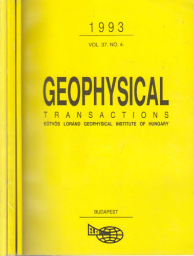 Hegyb�r� Zsuzsanna  (szerk.) - Geophysical Transactions Vol. 37/1-4.