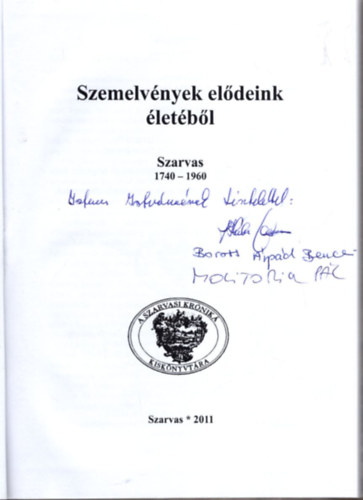 Dr. Kutas Ferenc  (szerk.) - Szemelv�nyek el�deink �let�b�l-dedik�lt.