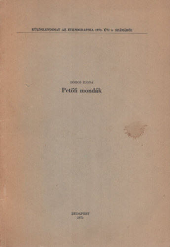 Dobos Ilona - Pet�fi mond�k