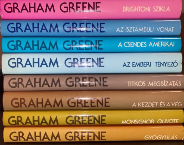 Graham Greene - 8 db Graham Greene reg�ny: Brightoni szikla + Az isztambuli vonat +A csendes amerikai + Az emberi t�nyez� + Titkos megb�zat�s + A kezdet �s a v�g + Monsignor Quijote + Gy�gyul�s