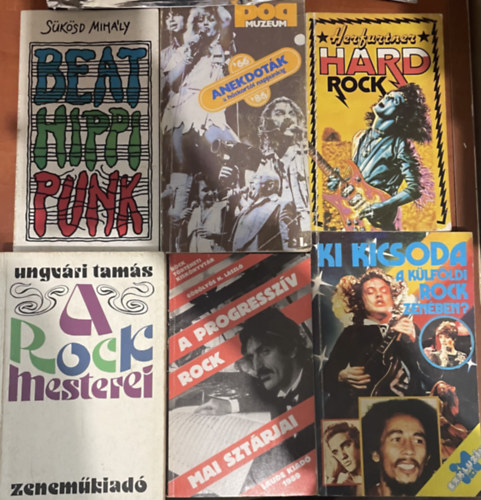 Ungvri Tams Sksd Mihly - 6db zenei knyv: Beat Hippi Punk, '66 anekdotk a hskortl napjainkig, Hard rock, A rock mesterei, A progresszv rock mai sztrjai, Ki kicsoda a klfldi rock zenben?