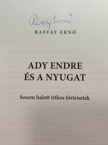 Raffay Ernő - Ady Endre és a Nyugat