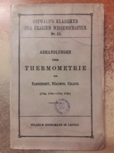 A. J. von Oettingen - Abhandlungen ber Thermometrie (1894)
