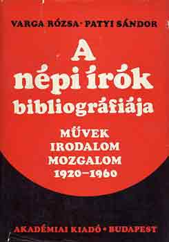 Varga Rzsa-Patyi Sndor - A npi rk bibliogrfija (1920-1960)