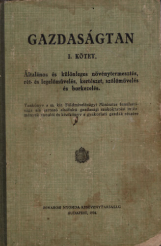 Gazdas�gtan I. k�tet
