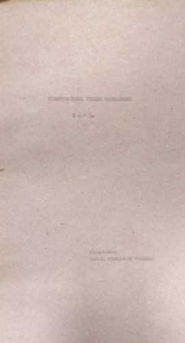 K�zm�vel�d�si filmek katal�susa 1983