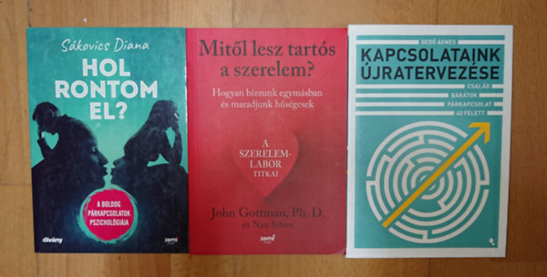 John M. Gottman, Ged� �gnes S�kovics Diana - 3 k�nyv a p�rkapcsolatokr�l: Hol rontom el?, Mit�l lesz tart�s a szerelem?, Kapcsolataink �jratervez�se