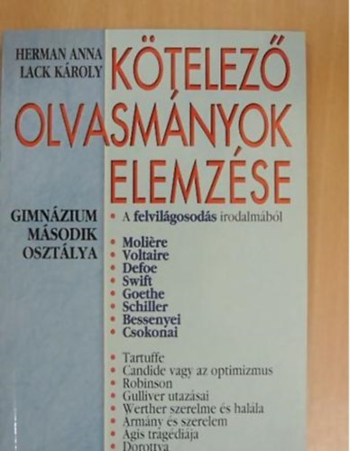 Herman Anna - Kötelező olvasmányok elemzése a felvilágosodás irodalmából