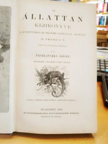 Paszlavszky Jzsef - Az llattan kziknyve