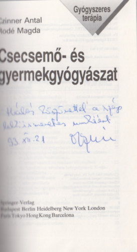 Czinner Antal, Rod� Magda - Csecsem�- �s gyermekgy�gy�szat (Dedik�lt)