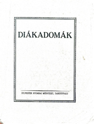 Közli V. L. - Diákadomák