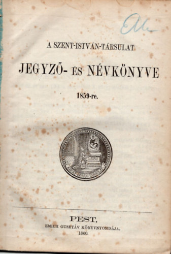 A Szent-Istvn-Trsulat jegyz- s nvknyve 1859-re