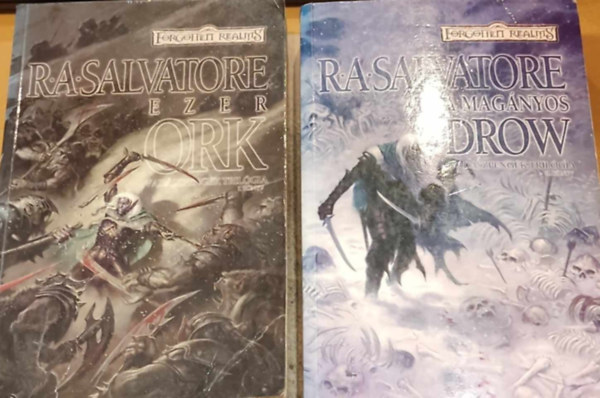 R. A. Salvatore - 2 db Forgotten Realms: Vadszpengk trilgia I. ktet: Ezer Ork + II. ktet: A magnyos Drow