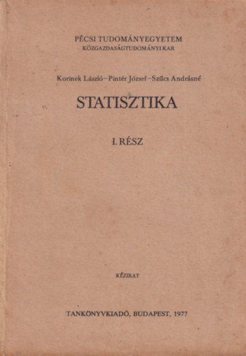 Pintr Jzsef Korinek _Lszl - Statisztika I-III.