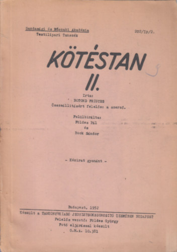 Botond Frigyes - K�t�stan II. (k�zirat gyan�nt)