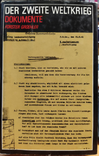 Olaf Groehler Gerhard F�rster - Der Zweite Weltkrieg (Dokumente)