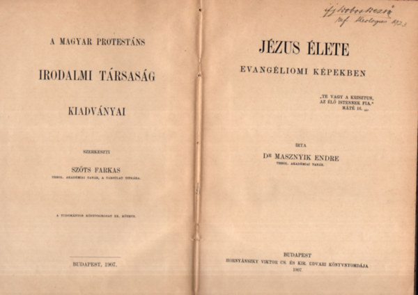 Dr. Masznyik Endre - J�zus �lete - evang�lium k�pekben ( csak a 2. k�tet )
