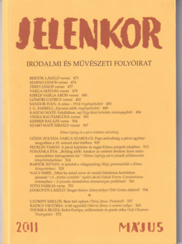�goston Zolt�n - Jelenkor - Irodalmi �s m�v�szeti foly�irat - 2011. m�jus