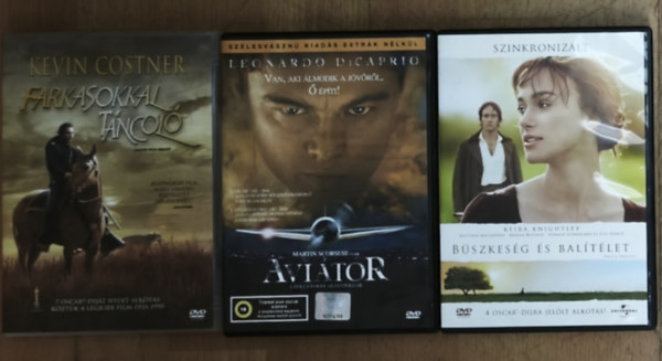 3db Oscar-d�jas, Oscar-d�jra jel�lt film - B�szkes�g �s bal�t�let, Farkasokkal t�ncol�, Avi�tor