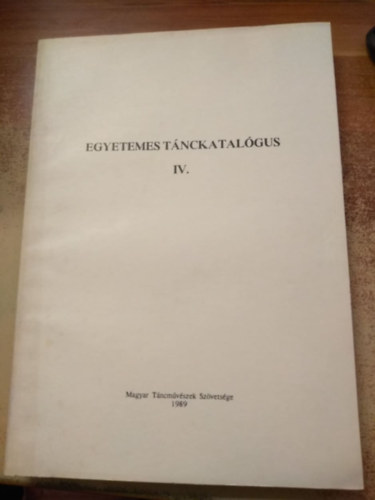 Egyetemes t�nckatal�gus IV.