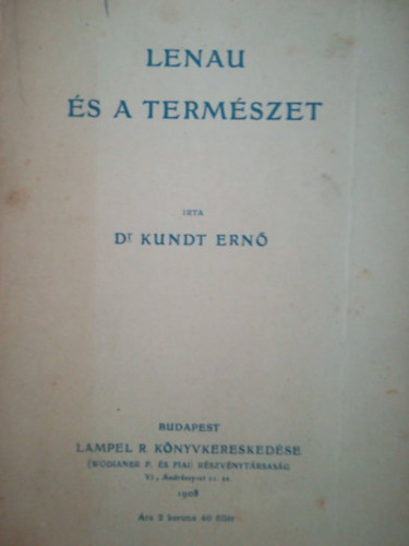 Kundt Ernő - Lenau és a természet