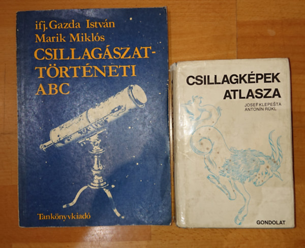 Gazda István (szerk.) - 2 db csillagászattal foglalkozó könyv: Csilagképek atlasza, Csillagáászattörténeti ABC