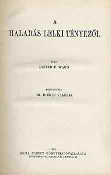 Lester F. Ward - A halads lelki tnyezi