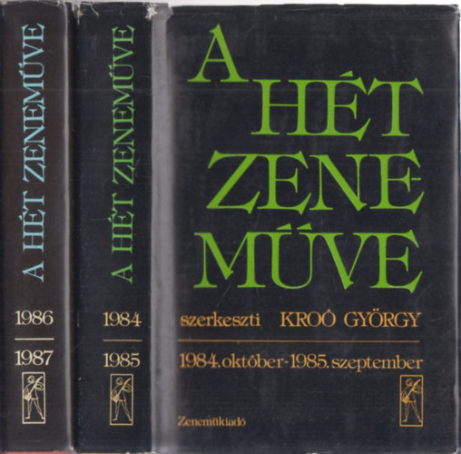 Kro Gyrgy  (szerkeszt) - 3db zenvel kapcsolatos m - Kro Gyrgy: A ht zenemve 1984.oktber-1985.szeptember + 1986.oktber-1987.szeptember + 1985-1986