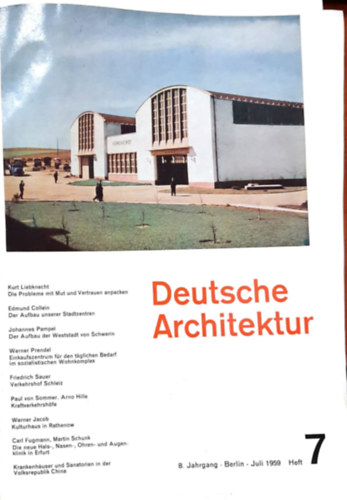 Dr. Kurt Liebknecht - Deutsche Architektur Heft 7 1959
