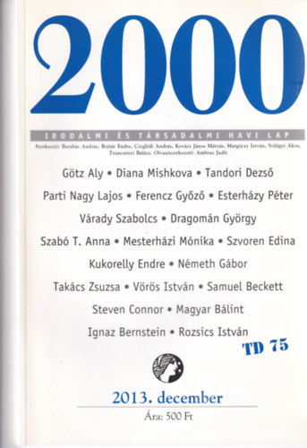 2000 Irodalmi �s T�rsadalmi Havi Lap - 2013. december
