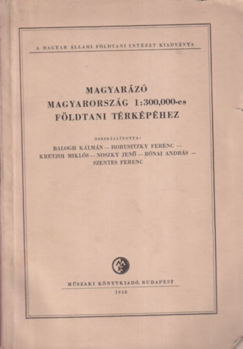 Magyar�z� Magyarorsz�g 1:300000-es f�ldtani t�rk�p�hez