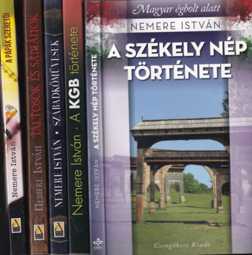 Nemere István - 5 db Nemere István kötet: A székely nép története + A KGB története + Szabadkőművesek + Táltosok és sámánok + A pápák szeretői