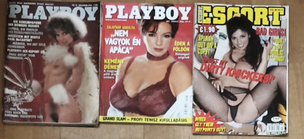 3db erotikus magazin - Escort Vol 20 No 9 (angol nyelvű), Playboy 2001. június, Playboy Dezember 1984 (német nyelvű)