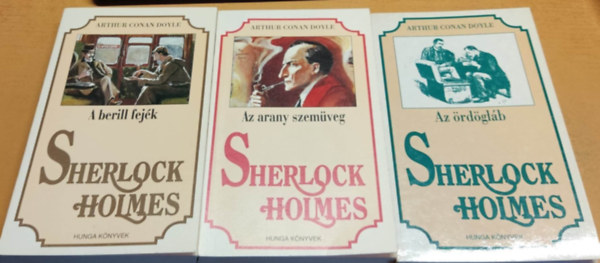 Arthur Conan Doyle - 3 db Sherlock Holmes ktet: A berill fejk + Az arany szemveg + Az rdglb