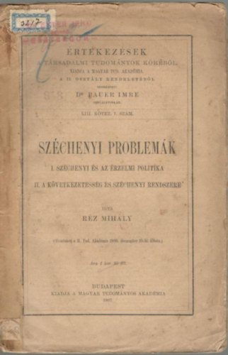 Rz Mihly - Szchenyi problmk