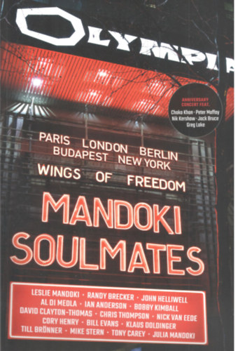 Mandoki Soulmates - The Wings of freedom concerts 2017-2018
