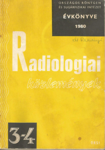 Radiológiai közlemények 1980. 3-4.