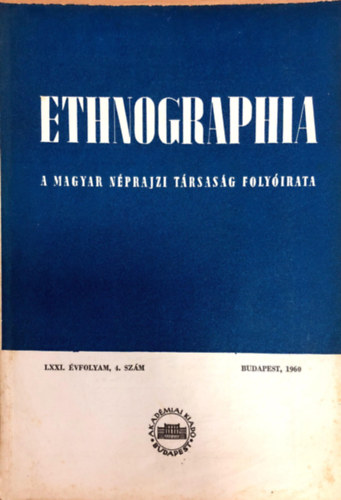 Ujvry Zoltn - Ethnographia 1960/4. szm