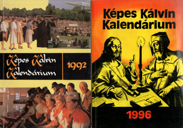 2 db vall�si k�nyv ( egy�tt ):K�pes K�lvin Kalend�rium 1996 +K�pes K�lvin Kalend�rium 1992.