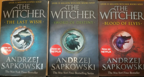 Andrzej Sapkowski - 3 db Andrzej Sapkowski: The Witcher: The Last Wish + Sword of Destiny + Blood of Elves
