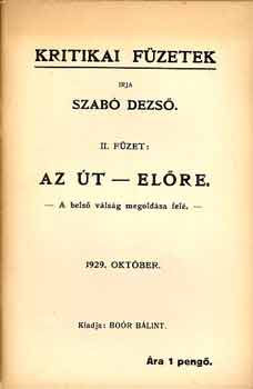 Szab Dezs - Az t - elre  - Kritikai fzetek II.
