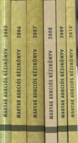 Csányi Beáta és Lovas Dániel (szerk.) - 6 db. Magyar aukciós kézikönyv (2005-2010)
