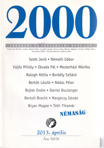 2000 Irodalmi �s T�rsadalmi Havi Lap - 2013. �prilis