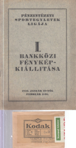 A Pénzintézeti Sportegyletek Ligája által 1934. évben rendezett I. Bankközi fényképkiállítás (+ Kodak Simple Pocket)