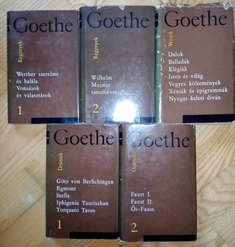 Johann Wolfgang von Goethe - Goethe �sszegy�jt�tt M�vei: Reg�nyek (Werther szerelme �s hal�la / Vonz�sok �s v�laszt�sok / Wilhelm Meister tanul��vei) + Dr�m�k (G�tz von Berlichien / Egmont / Stella / Iphigenia Tauriszban / Torquato Tasso / Faust I-II. / �s-Faust
