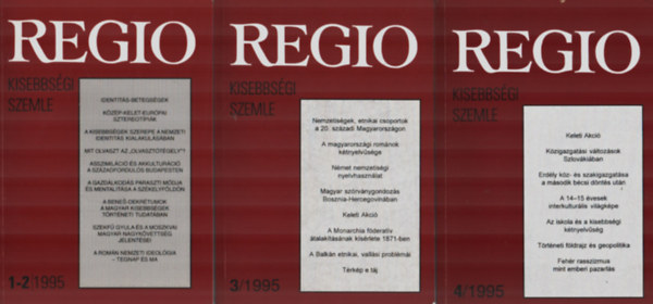 Fejs Zoltn - REGIO-Kisebbsgi Szemle 1995/1-4.