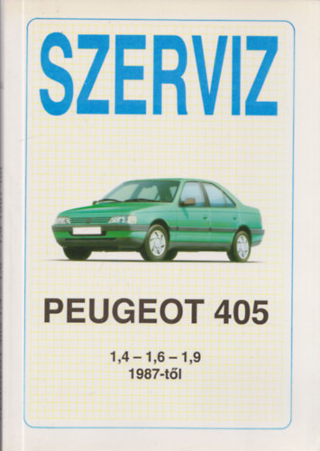 Peugeot 405 1,4 - 1,6 - 1,9 1987-t�l (Szerviz)